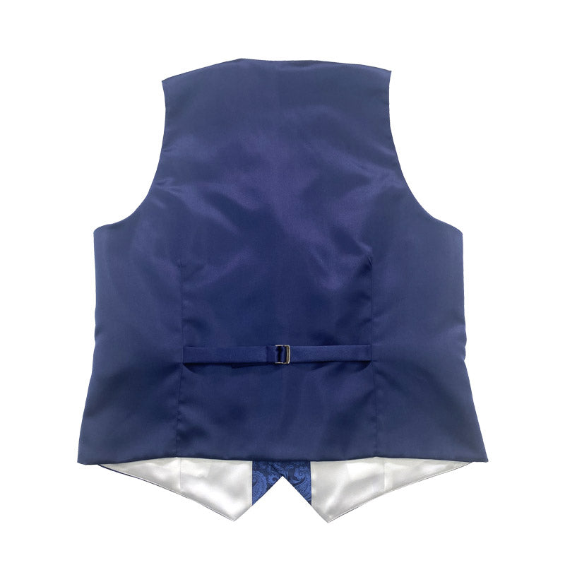 Gilet Mug Jacquard en soie bleue