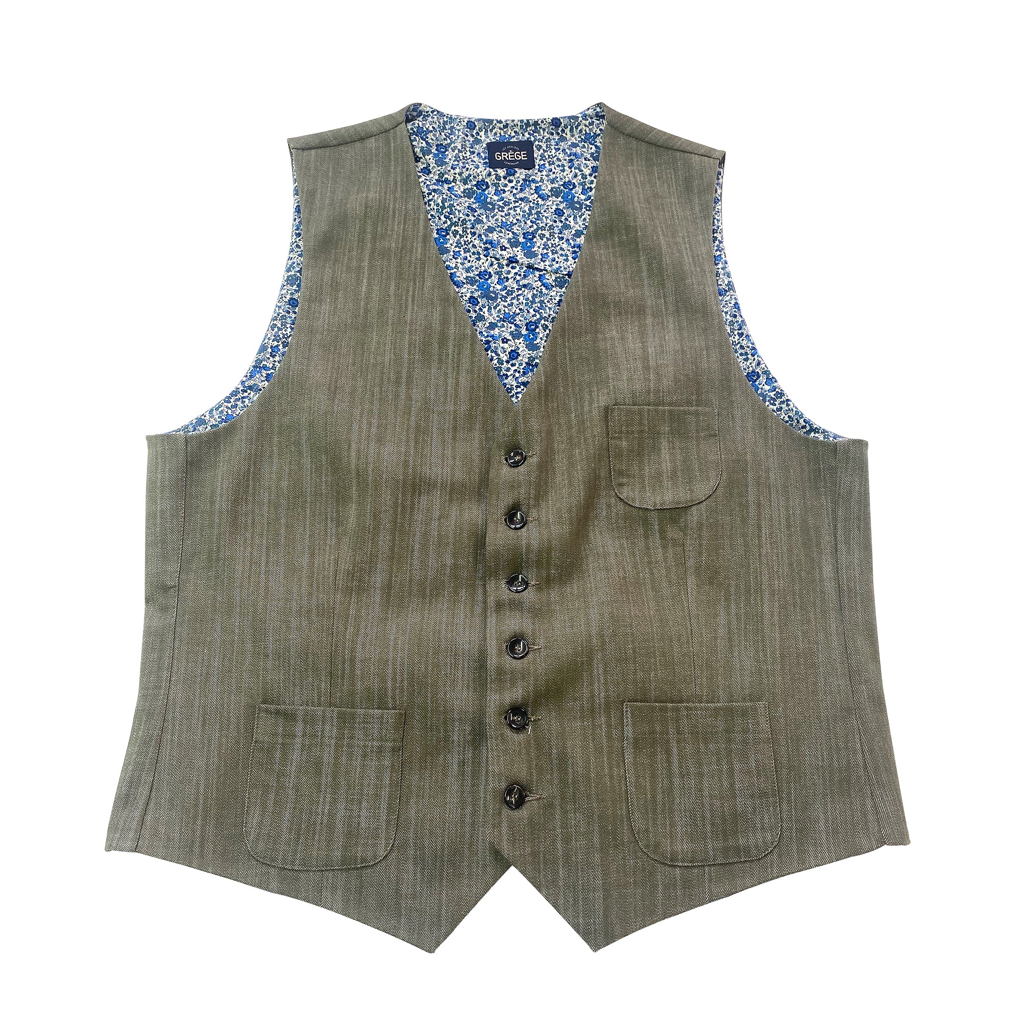 Gilet Mug en jean Kaki