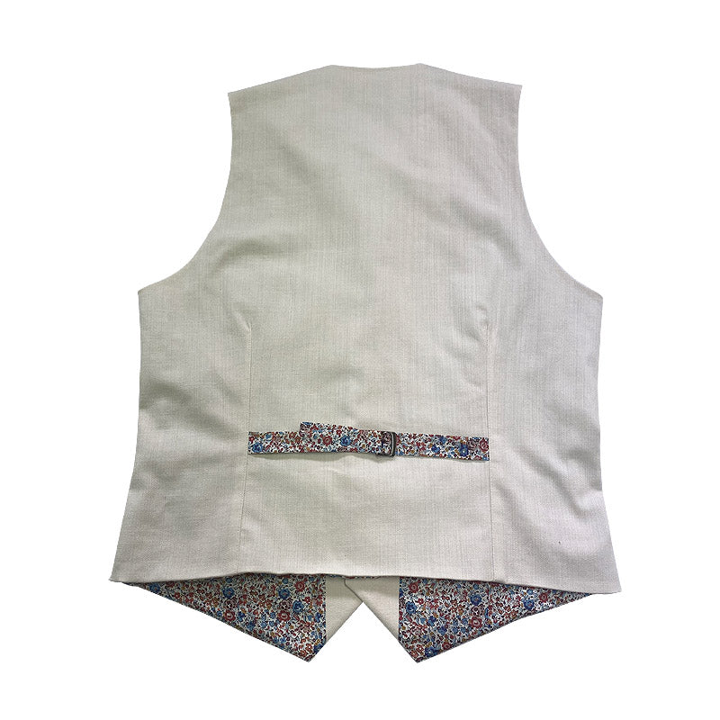 Gilet Col Revers écru