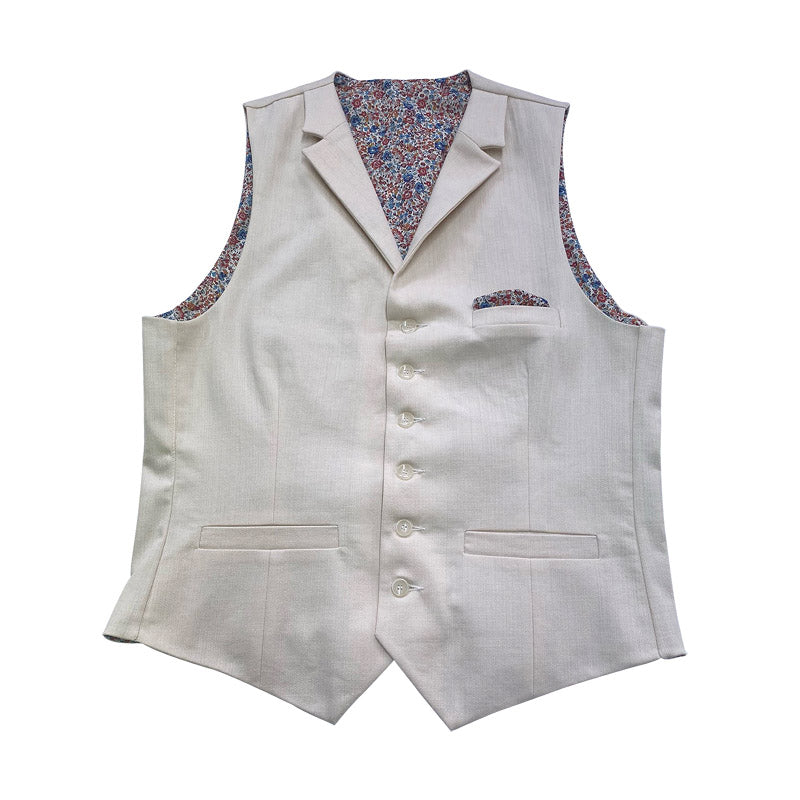 Gilet Col Revers écru