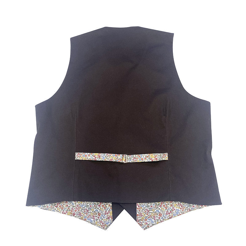 Gilet Mug en coton stretch marron