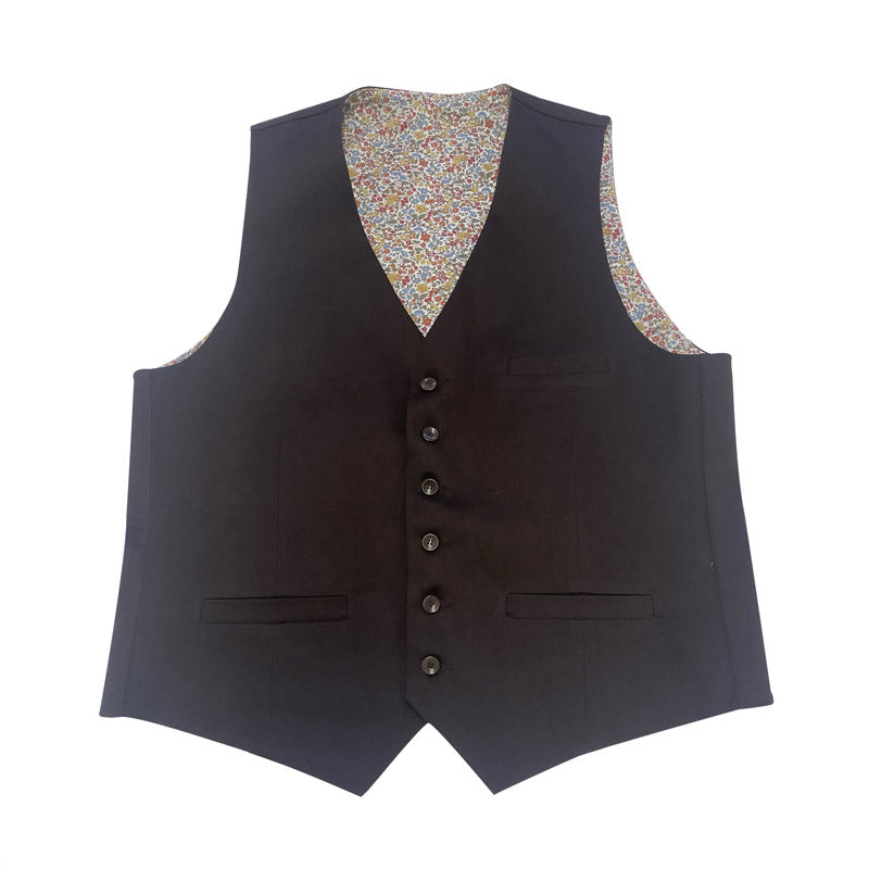 Gilet Mug en coton stretch marron