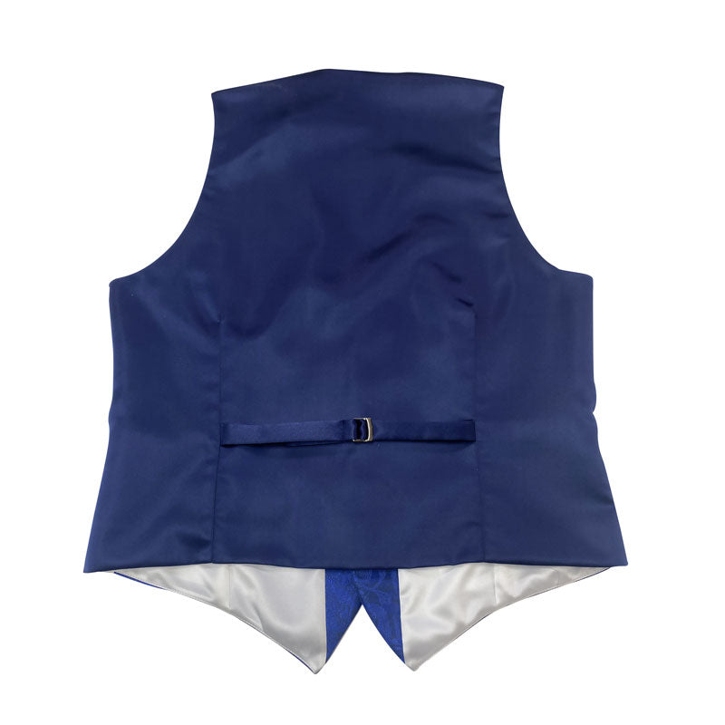 Gilet Mug Jacquard Bleu, dos bleu marine