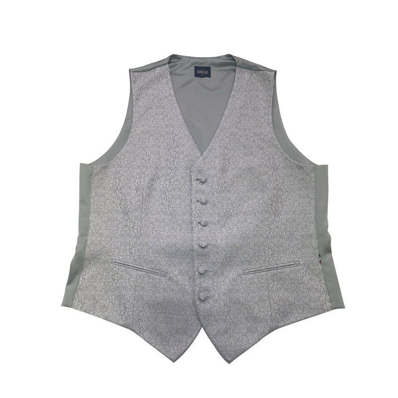 Gilet Mug Jacquard Gris, dos gris