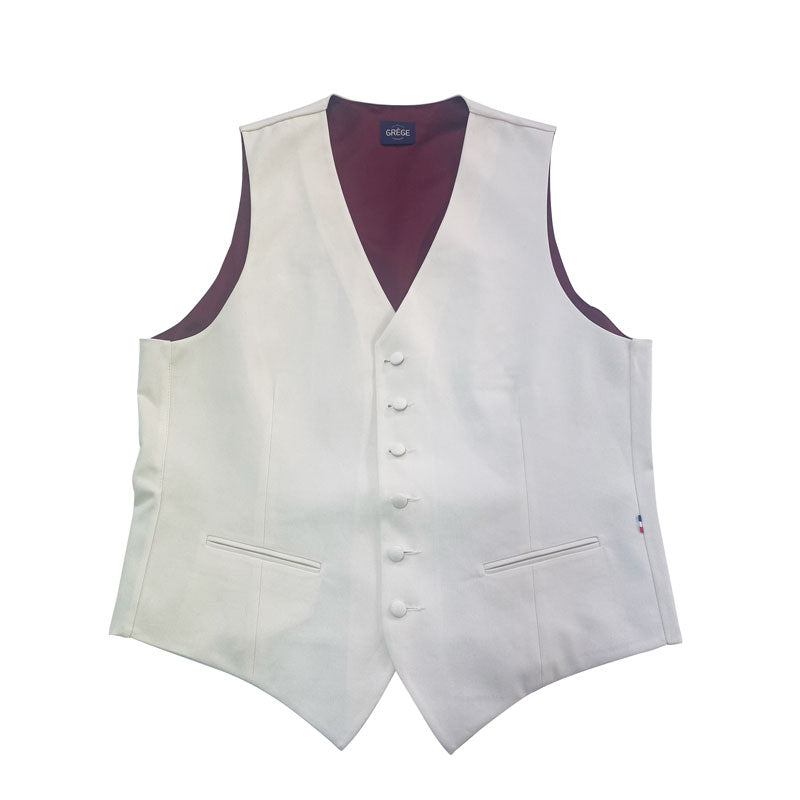 Gilet Mug en coton stretch écru