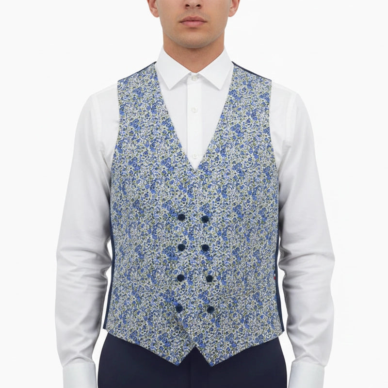 Gilet Blazer Liberty Floral Bleu