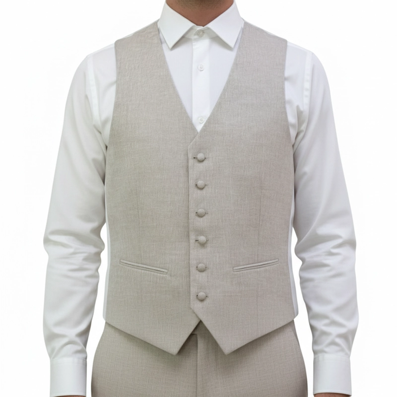 Gilet Mug en lin Beige