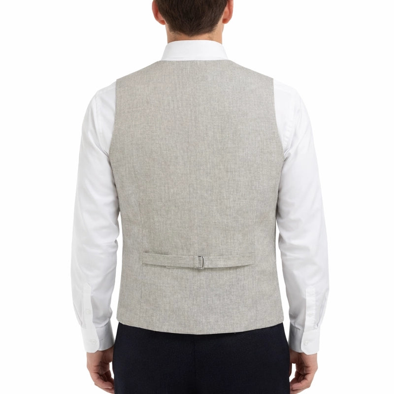 Gilet Col Revers à imprimé fleuri bleu