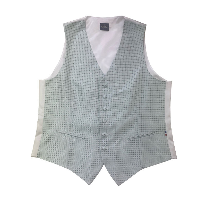 Gilet Mug Jacquard Géométrique Vert d'Eau