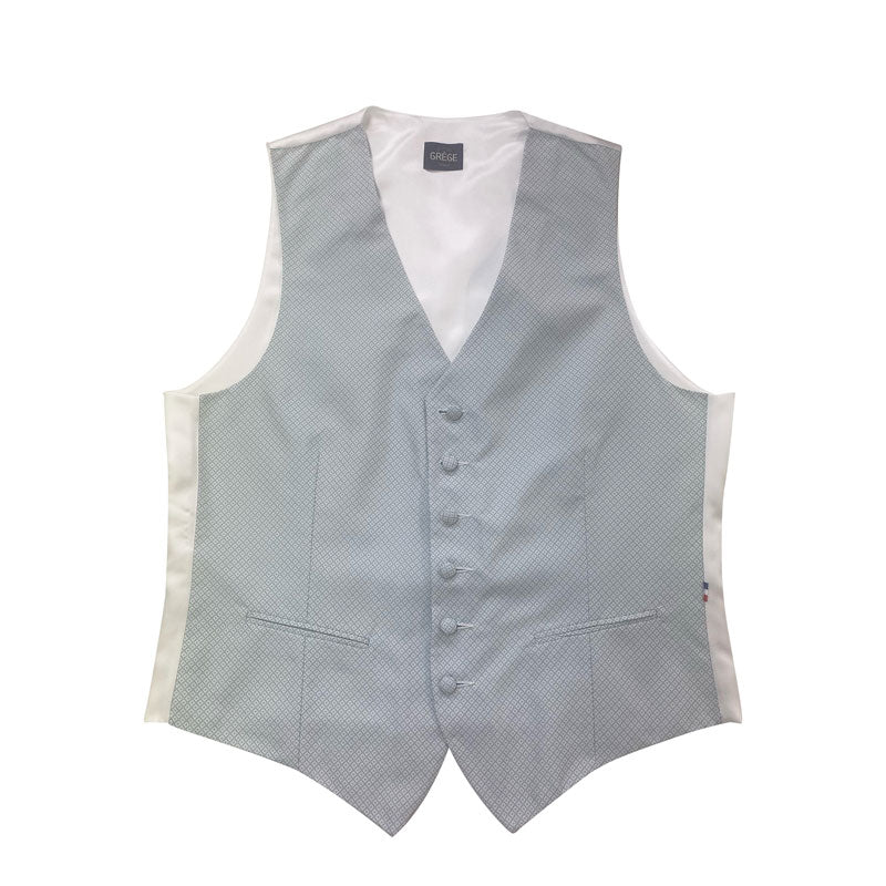 Gilet Mug micro imprimé Jacquard Vert d'Eau