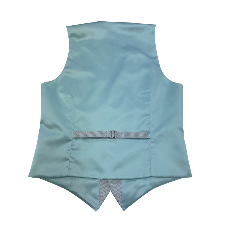 Gilet Mug micro imprimé Jacquard et Dos Vert d'Eau