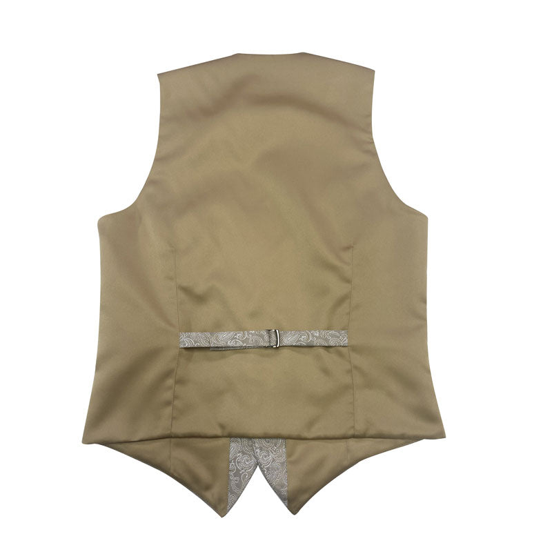 Gilet Mug Jacquard Beige à motif cachemire