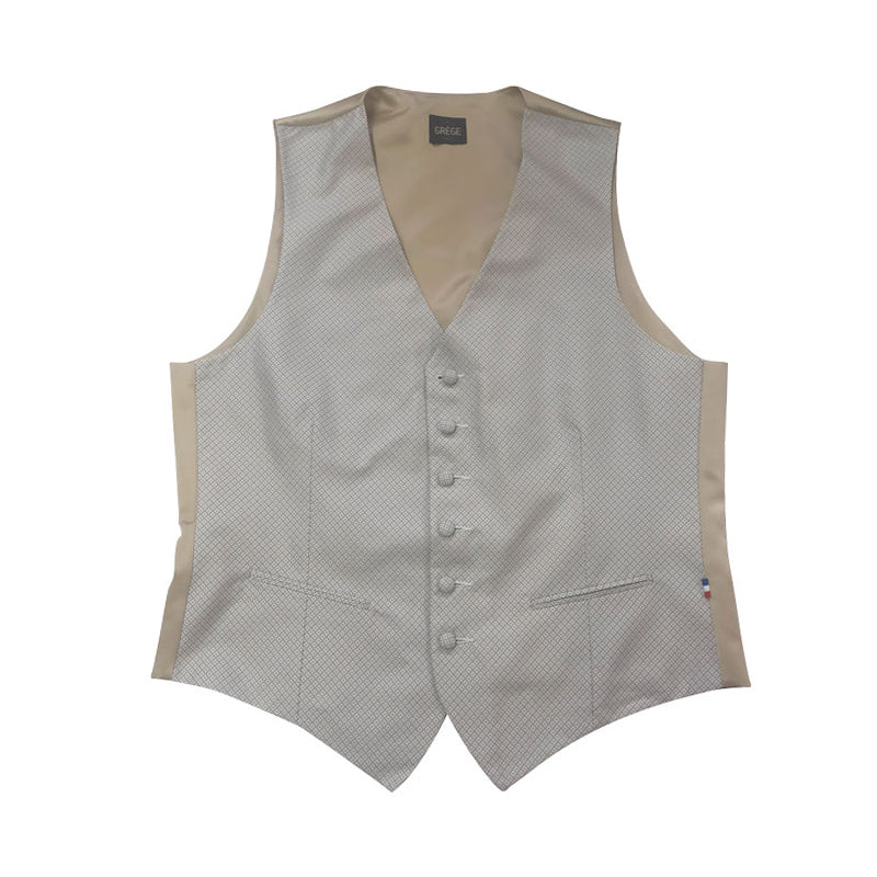 Gilet Mug Jacquard Beige, intérieur beige