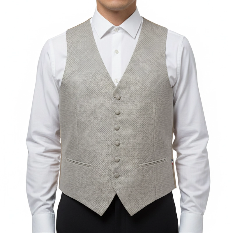 Gilet Mug Jacquard Beige, intérieur beige