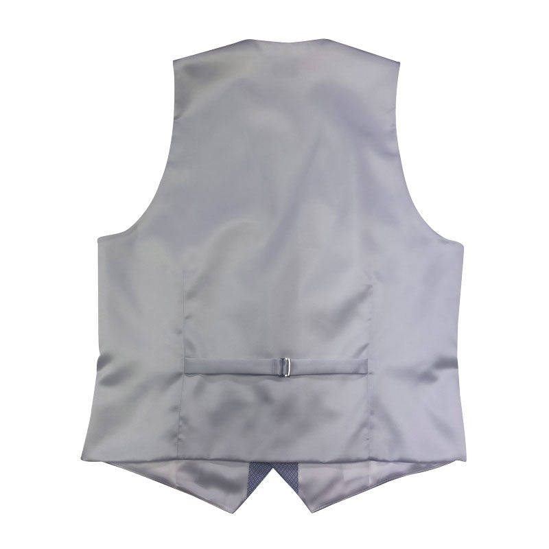 Gilet Mug Jacquard Bleu Ciel, dos gris