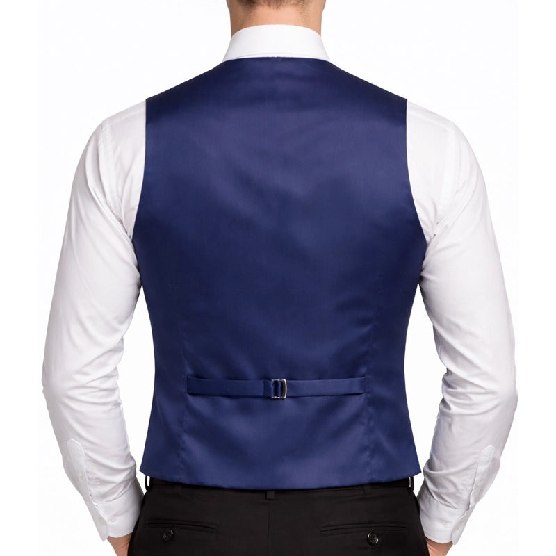 Gilet Mug Jacquard en soie bleue