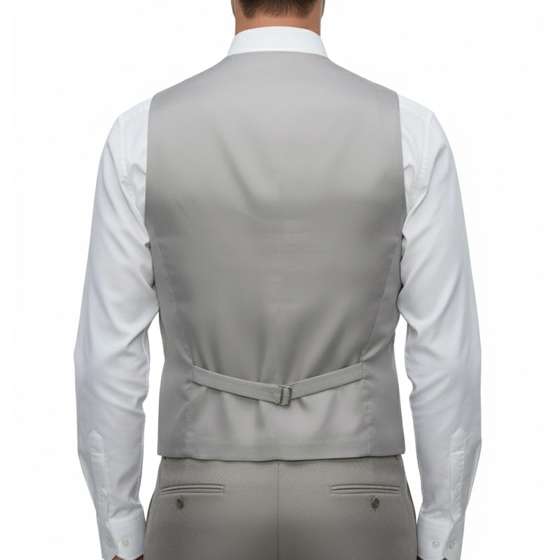 Gilet Blazer en soie beige à motif