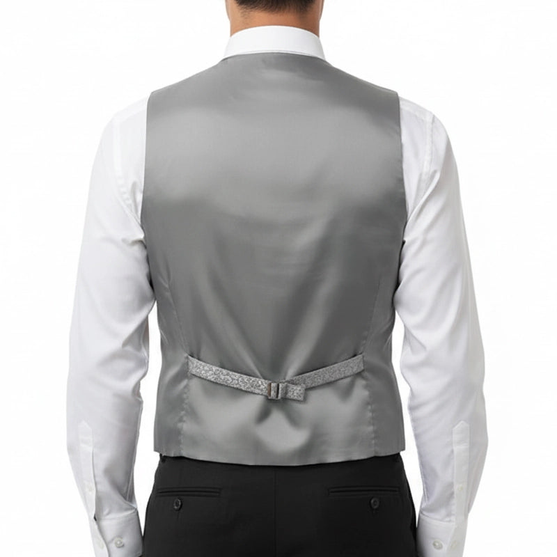 Gilet Mug Jacquard Gris, dos gris