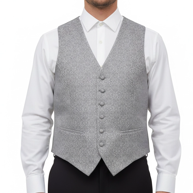 Gilet Mug Jacquard Gris, dos gris