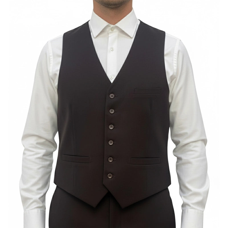 Gilet Mug en coton stretch marron